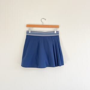 Johnny Was Calme Endurance Pleated Tennis Blue Skirt Skort Size Medium